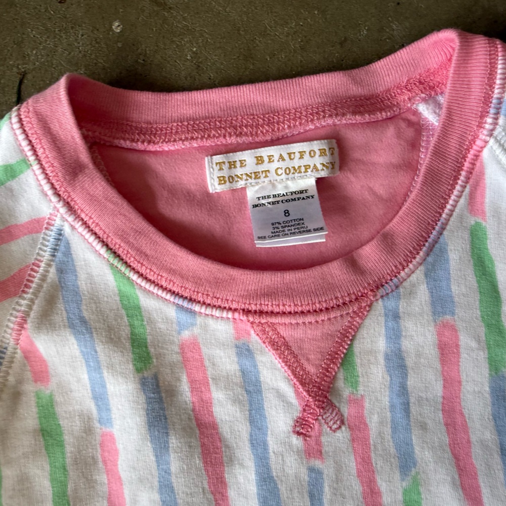 The Beaufort bonnet company size 8Colorful Striped Sweatshirt - Picture 3 of 4